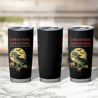 Funny Grammar Teacher Tumbler Cup Let's Eat Kids Punctuation Saves Lives Halloween Dinosaur Dracula - Wonder Print Shop