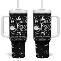 Funny Halloween Witch Tumbler With Handle Witches Brew Drink Witchy Vibes Spooky Decorations - Wonder Print Shop