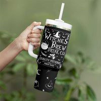Funny Halloween Witch Tumbler With Handle Witches Brew Drink Witchy Vibes Spooky Decorations - Wonder Print Shop