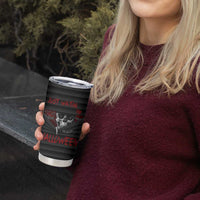 Scary Halloween Skeleton Tumbler Cup Just Waiting for Halloween Spooky Spider Web Horror Spooky Decoration - Wonder Print Shop