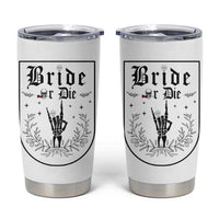 Bachelorette Party Decorations Tumbler Cup Bride or Die for Bridal Shower Funny Skeleton Hand - Wonder Print Shop