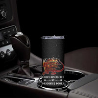 Dragon Book Lovers Gifts Skinny Tumbler Easily Distracted By Books And Dragons Nerds - Wonder Print Shop