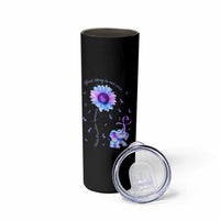 Suicide Prevention Awareness Skinny Tumbler Teal Purple Elephant Your Story Is Not Over Sunflower Therapist Psychologist - Wonder Print Shop