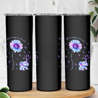 Suicide Prevention Awareness Skinny Tumbler Teal Purple Elephant Your Story Is Not Over Sunflower Therapist Psychologist - Wonder Print Shop