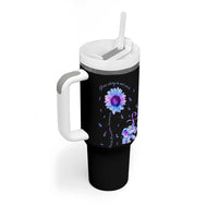 Suicide Prevention Awareness Tumbler With Handle Teal Purple Elephant Your Story Is Not Over Sunflower Therapist Psychologist - Wonder Print Shop