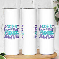 Suicide Prevention Awareness Skinny Tumbler Teal Purple Ribbon Inspirational Motivational Gifts Little Reminders Therapist Psychologist - Wonder Print Shop