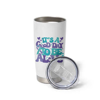 Suicide Prevention Awareness Tumbler Cup Teal Purple Ribbon Inspirational Motivational Gifts Little Reminders Therapist Psychologist - Wonder Print Shop