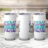 Suicide Prevention Awareness Tumbler Cup Teal Purple Ribbon Inspirational Motivational Gifts Little Reminders Therapist Psychologist - Wonder Print Shop
