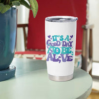 Suicide Prevention Awareness Tumbler Cup Teal Purple Ribbon Inspirational Motivational Gifts Little Reminders Therapist Psychologist - Wonder Print Shop