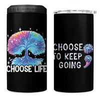 Suicide Prevention Awareness 4 in 1 Can Cooler Tumbler Teal Purple Semicolon Choose Life Support You Matter Therapist Psychologist - Wonder Print Shop