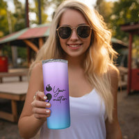 Suicide Prevention Awareness Skinny Tumbler Teal Purple Semicolon Cat Your Matter Therapist Psychologist - Wonder Print Shop