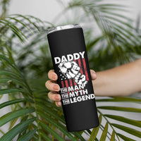Christmas Gifts for Dad Skinny Tumbler Daddy The Man The Myth The Legend American Flag Father's Day - Wonder Print Shop
