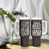 Deer Hunters Tumbler With Handle Best Buckin' Dad Ever Funny Fathers Day Christmas Gifts for Dad - Wonder Print Shop