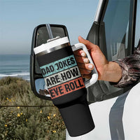 Christmas Gifts for Dad Tumbler With Handle Dad Jokes Are How Eye Roll, Funny Father's Day Pun - Wonder Print Shop