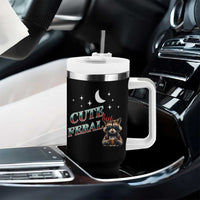 Funny Raccoon Cute But Feral Tumbler With Handle Cute But Feral
