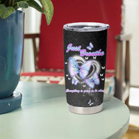 Suicide Prevention Awareness Tumbler Cup Teal Purple Butterfly Just Breathe Everything Is Going To Be Okay - Wonder Print Shop