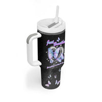 Suicide Prevention Awareness Tumbler With Handle Teal Purple Butterfly Just Breathe Everything Is Going To Be Okay - Wonder Print Shop