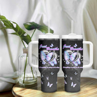 Suicide Prevention Awareness Tumbler With Handle Teal Purple Butterfly Just Breathe Everything Is Going To Be Okay - Wonder Print Shop