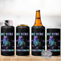 Suicide Prevention Awareness 4 in 1 Can Cooler Tumbler Teal Purple Semicolon Be Here Tomorrow Survivor - Wonder Print Shop