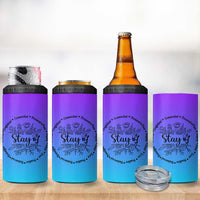 Suicide Prevention Awareness 4 in 1 Can Cooler Tumbler Teal Purple Semicolon Stay Positive Saying Inspirational Gifts - Wonder Print Shop