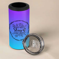 Suicide Prevention Awareness 4 in 1 Can Cooler Tumbler Teal Purple Semicolon Stay Positive Saying Inspirational Gifts - Wonder Print Shop