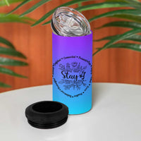 Suicide Prevention Awareness 4 in 1 Can Cooler Tumbler Teal Purple Semicolon Stay Positive Saying Inspirational Gifts - Wonder Print Shop