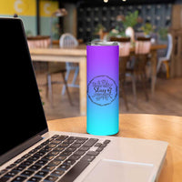 Suicide Prevention Awareness Skinny Tumbler Teal Purple Semicolon Stay Positive Saying Inspirational Gifts - Wonder Print Shop