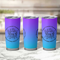Suicide Prevention Awareness Tumbler Cup Teal Purple Semicolon Stay Positive Saying Inspirational Gifts - Wonder Print Shop