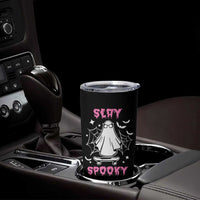 Halloween Ghost Slay Spooky Face Tumbler Cup Pink Ghosts Funny Decoration Horror Gift - Wonder Print Shop