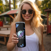 Suicide Prevention Awareness Skinny Tumbler Teal Purple Butterfly No Story Should End Too Soon - Wonder Print Shop