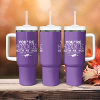 Anniversary Valentines Day Gifts Tumbler With Handle You're Stuck With Me Gift for Girlfriend