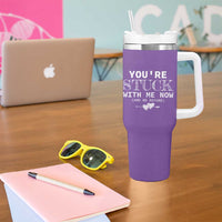 Anniversary Valentines Day Gifts Tumbler With Handle You're Stuck With Me Gift for Girlfriend