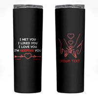 Personalized Love Gifts Skinny Tumbler Custome Name Forever Love Commitment Message