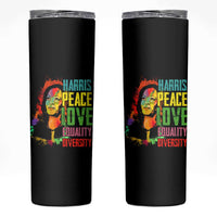 Harris 2024 Madam President Skinny Tumbler Peace Love Equality Hope Diversity Human Rights Womens & Gay LGBTQ+ Pride - Wonder Print Shop