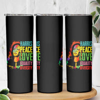 Harris 2024 Madam President Skinny Tumbler Peace Love Equality Hope Diversity Human Rights Womens & Gay LGBTQ+ Pride - Wonder Print Shop