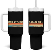 Dad Of Girls Tumbler With Handle Outnumbered Father's Day Christmas Gifts for Dad - Wonder Print Shop