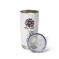 Harris 2024 Election Tumbler Cup Madam President Vintage Floral Sunflower American Flag - Wonder Print Shop
