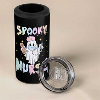 Halloween Nurse 4 in 1 Can Cooler Tumbler Spooky Nurse Ghost Nursing Halloween - Wonder Print Shop