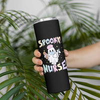 Halloween Nurse Skinny Tumbler Spooky Nurse Ghost Nursing Halloween - Wonder Print Shop