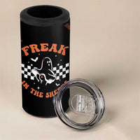 Funny Halloween Ghost 4 in 1 Can Cooler Tumbler Freak in the Sheets Spooky Vibes - Wonder Print Shop