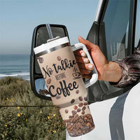 Gnome Drinking Coffee Tumbler With Handle Funny Halloween Coffee Lover - Wonder Print Shop