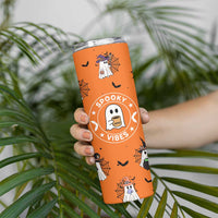 Halloween Ghost Skinny Tumbler Trick Or Treat Spooky Ice Coffee Cup Gift For Her - Wonder Print Shop