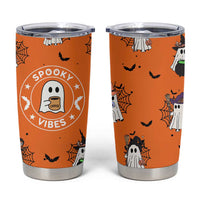 Halloween Ghost Tumbler Cup Trick Or Treat Spooky Ice Coffee Cup Gift For Her - Wonder Print Shop