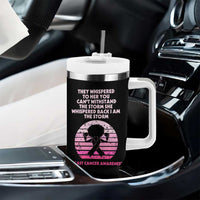 Breast Cancer Awareness Tumbler With Handle I'm The Storm Black Women Breast Cancer Survivor Pink Ribbon - Wonder Print Shop