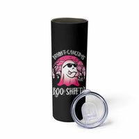 Breast Cancer Is Boo Sheet Skinny Tumbler Halloween Pink Ghost - Wonder Print Shop