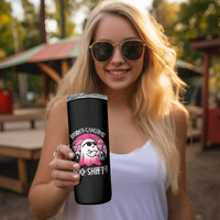 Breast Cancer Is Boo Sheet Skinny Tumbler Halloween Pink Ghost - Wonder Print Shop