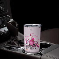 Pink Ghost Halloween Tumbler Cup Funny Breast Cancer Ribbon - Wonder Print Shop