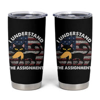 Subtle FDT Black Cat Meme Tumbler Cup I Understand The Assignment American Flag