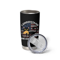 Subtle FDT Black Cat Meme Tumbler Cup I Understand The Assignment American Flag