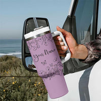 Personalized Wildflower Floral Tumbler With Handle Custom Name Gifts For Her Mothers Day Gift